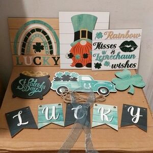 2/$24.00 St. Patrick's Day wood decorations